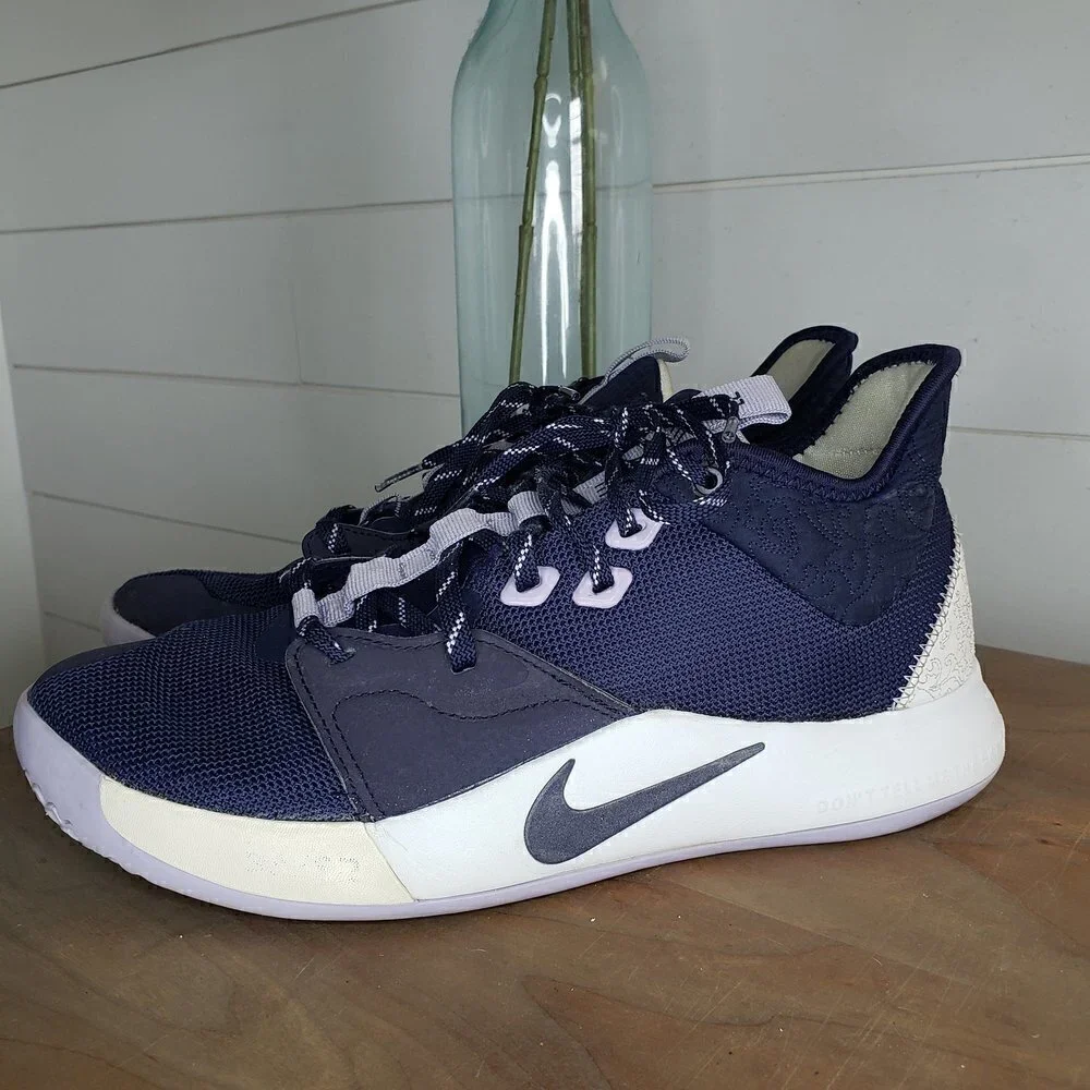 Nike Zoom PG 3 Navy White P. George 93552 Sneakers Size 8
